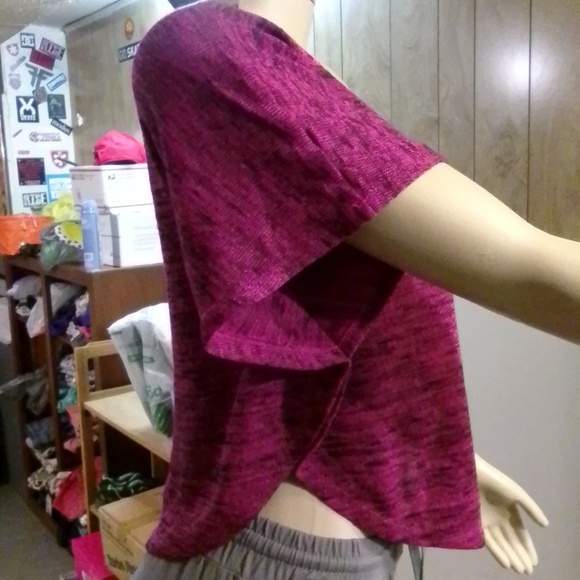 l.e.i. Cropped Poncho Sweater w/Lace Back Sz L (10/12) Girl Adult XS - Picture 2 of 12